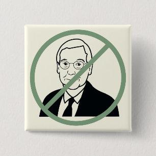Bóton Quadrado 5.08cm Botão de saída Vote Mitch