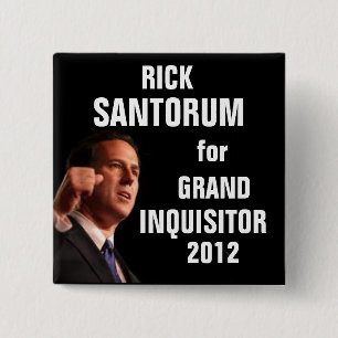 Bóton Quadrado 5.08cm Botão de Santorum do Anti-Rick