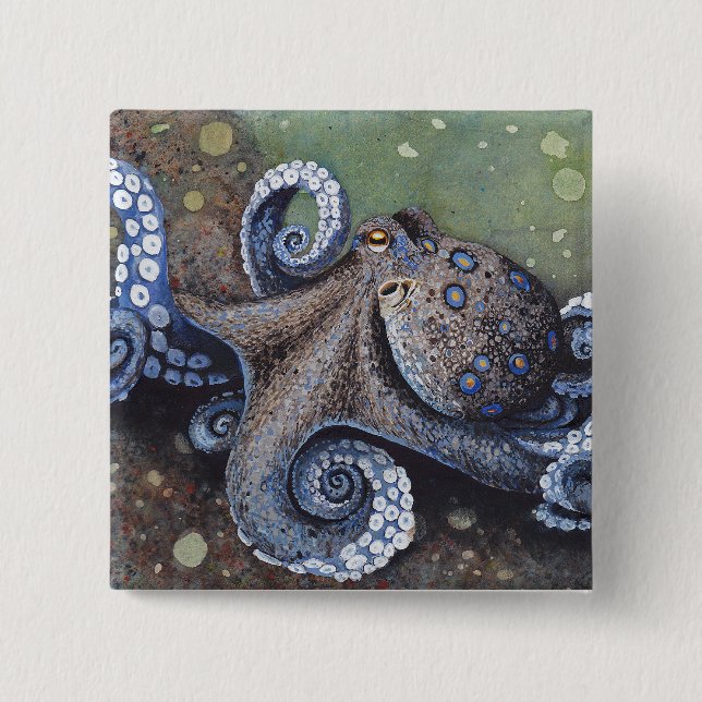 Bóton Quadrado 5.08cm Botão de Seta (Frente)