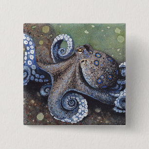 Bóton Quadrado 5.08cm Botão de Seta