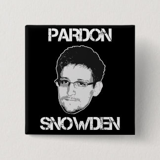 Bóton Quadrado 5.08cm Botão de Snowden do perdão