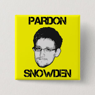 Bóton Quadrado 5.08cm Botão de Snowden do perdão