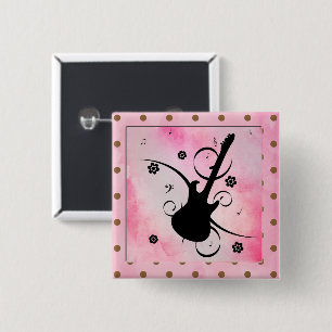 Bóton Quadrado 5.08cm Botão de Violão