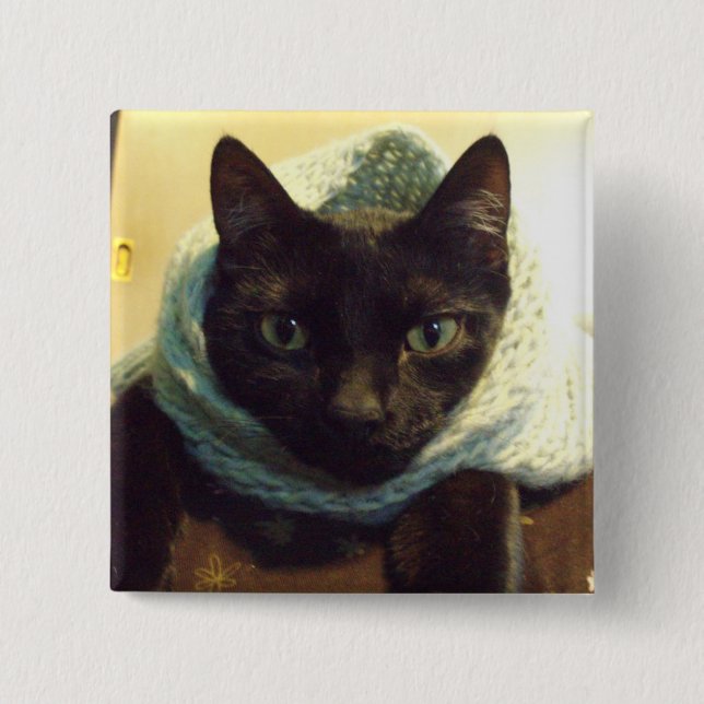 Bóton Quadrado 5.08cm Botão Debonair de Seimei (Frente)