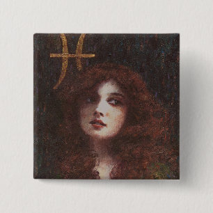 Bóton Quadrado 5.08cm Botão decorativo peixes