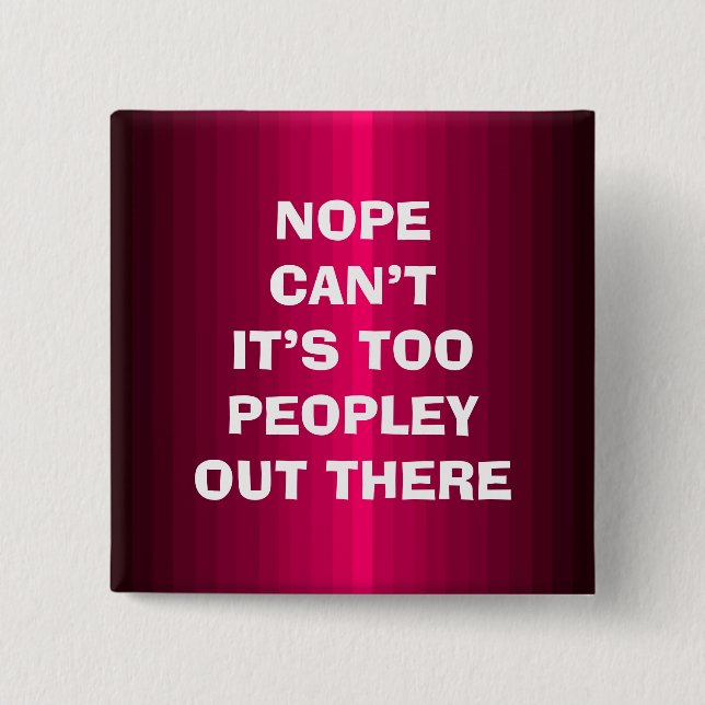 Bóton Quadrado 5.08cm Botão Demopley (Frente)