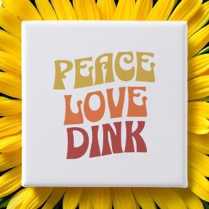 Bóton Quadrado 5.08cm Botão Dink do Amor de Paz