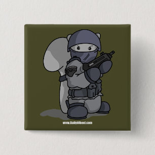 Bóton Quadrado 5.08cm Botão do agente de SQRL