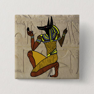 Bóton Quadrado 5.08cm Botão do ajoelhamento Anubis