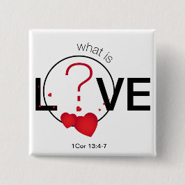 Bóton Quadrado 5.08cm Botão do amor
