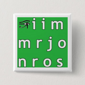 Bóton Quadrado 5.08cm Botão do anagrama de Jim Morrison