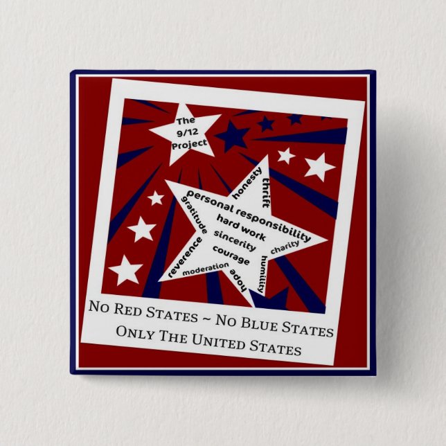 Bóton Quadrado 5.08cm Botão do apoio de 912 projetos (Frente)