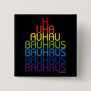 Bóton Quadrado 5.08cm Botão do Bauhaus