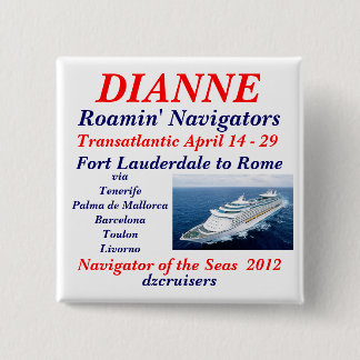 Bóton Quadrado 5.08cm Botão do branco de Nav Ta 2012