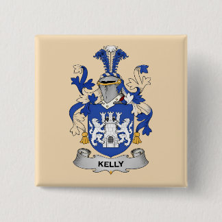 Bóton Quadrado 5.08cm Botão do Brasão de Armas Kelly