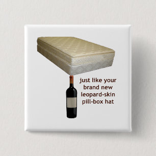 Bóton Quadrado 5.08cm Botão do chapéu do Comprimido-Box da Leopardo-Pele