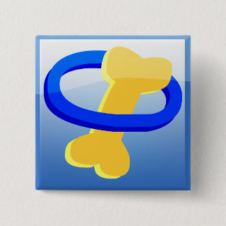 Bóton Quadrado 5.08cm Botão do cuidado do bicho