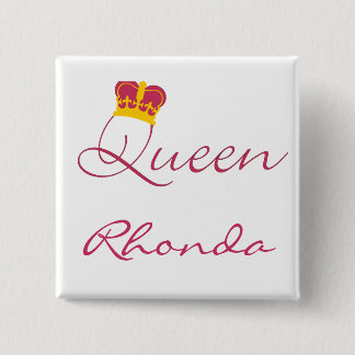 Bóton Quadrado 5.08cm Botão do design da rainha