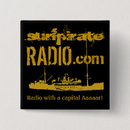 Bóton Quadrado 5.08cm botão do dot com do surfpirateRADIO