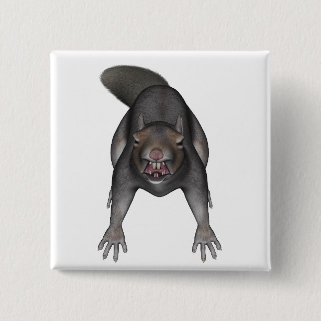 Bóton Quadrado 5.08cm Botão do esquilo do assassino (Frente)