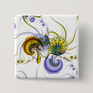 Bóton Quadrado 5.08cm Botão do Fractal