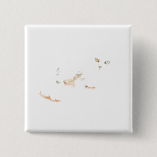 Bóton Quadrado 5.08cm Botão do gatinho de Cheshire