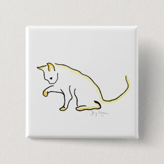 Bóton Quadrado 5.08cm Botão do gato