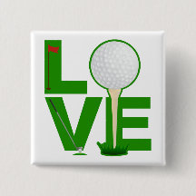 Botão do golfe do amor