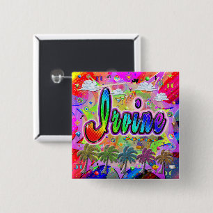 Bóton Quadrado 5.08cm Botão do Irvine Vista Express