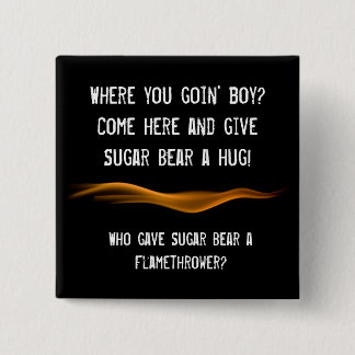 Bóton Quadrado 5.08cm Botão do lança-chamas