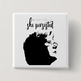 Bóton Quadrado 5.08cm Botão do #LetLizSpeak