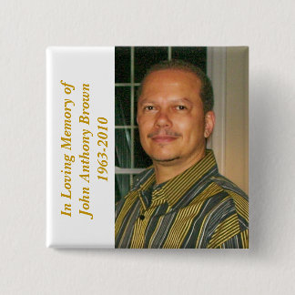 Bóton Quadrado 5.08cm Botão do memorial de JB