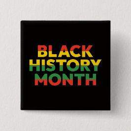 Bóton Quadrado 5.08cm Botão do Mês da História Negra