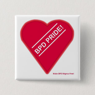 Bóton Quadrado 5.08cm Botão do orgulho do BPD