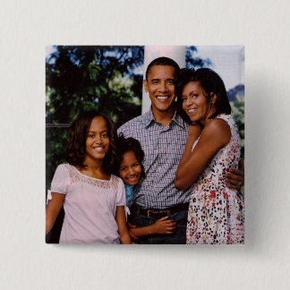 Bóton Quadrado 5.08cm Botão do presidente Obama Nosso Primeiro Família