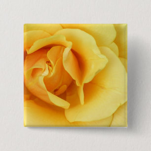 Bóton Quadrado 5.08cm Botão do quadrado da flor do rosa amarelo
