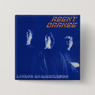 Bóton Quadrado 5.08cm Botão do quadrado na escuridão de Agent Orange