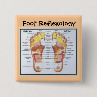Bóton Quadrado 5.08cm botão do reflexology do pé