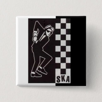 Bóton Quadrado 5.08cm Botão do ritmo de Ska