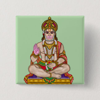 Bóton Quadrado 5.08cm Botão do Senhor Hanuman