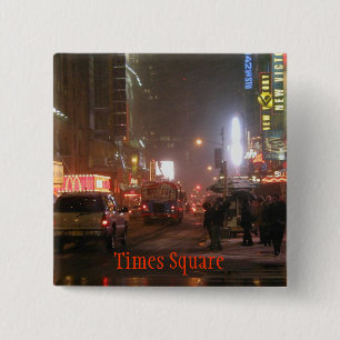 Bóton Quadrado 5.08cm Botão do Times Square