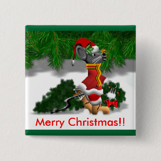 Bóton Quadrado 5.08cm botão do treeMouse