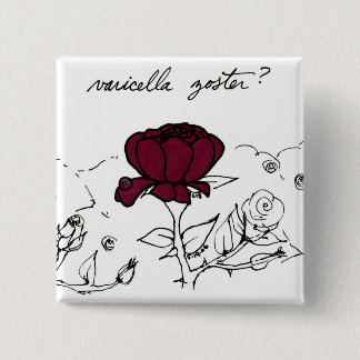 Bóton Quadrado 5.08cm Botão do Zoster do Varicella