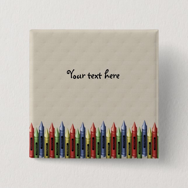 Bóton Quadrado 5.08cm Botão dos dias escolares (Frente)