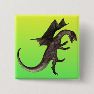 Bóton Quadrado 5.08cm Botão Dragão