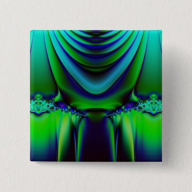 Bóton Quadrado 5.08cm Botão dramático do Fractal (Frente)