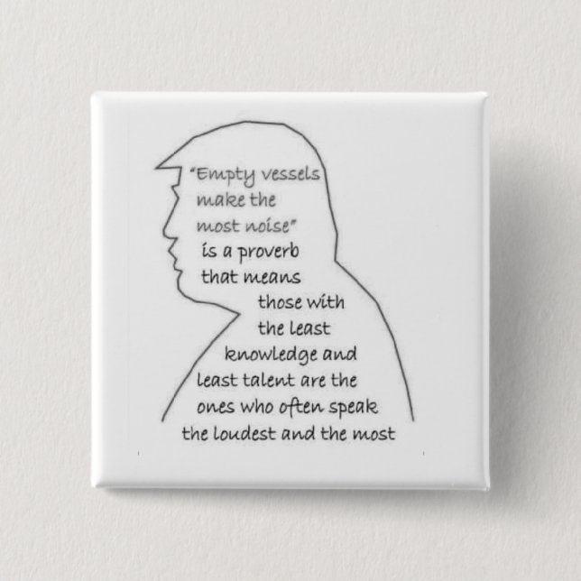 Bóton Quadrado 5.08cm Botão Embarcações Vazias (Frente)