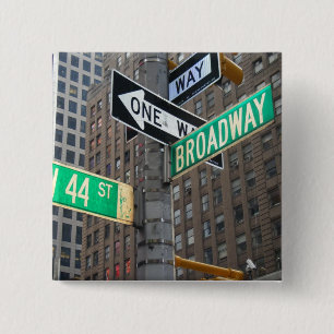 Bóton Quadrado 5.08cm Botão encadernado de Broadway