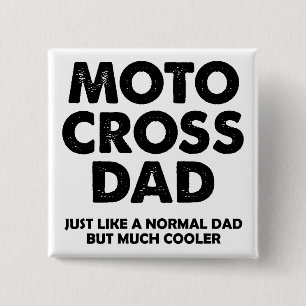 Bóton Quadrado 5.08cm Botão Engraçado de Pai de Motocross Cadalço de Pin
