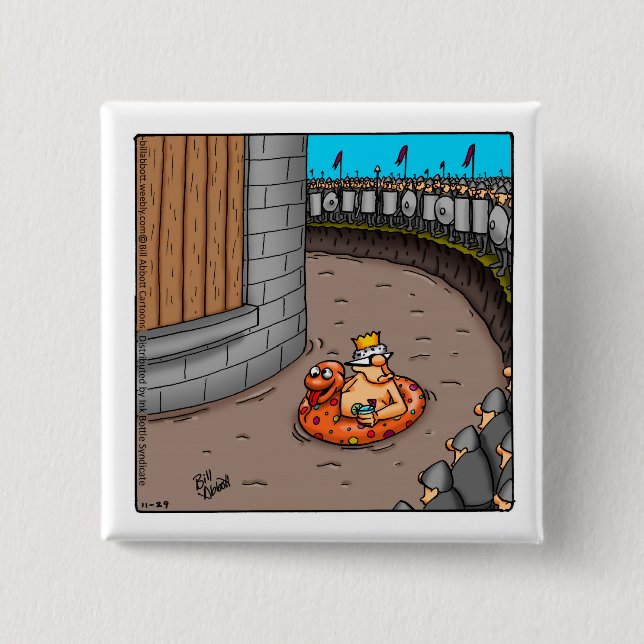 Bóton Quadrado 5.08cm Botão Engraçado "Storm the Castle" (Frente)